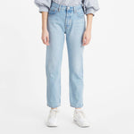 JEANS LEVIS 501 CROP LUXOR AZZURRO